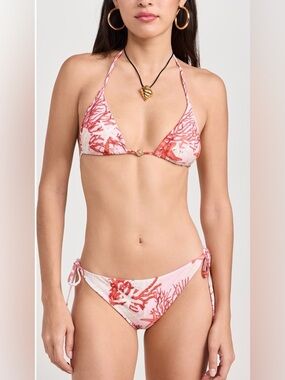 Versace Vita Recycled Corals Print Bikini Bottoms